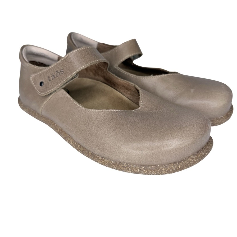 Taos Ultimate Mary Jane Shoes Leather Beige Tan EUR 40 US 9-9.5 - Picture 2 of 11